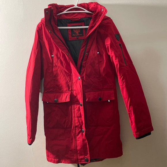 Red winter jacket - Picture 1 of 9